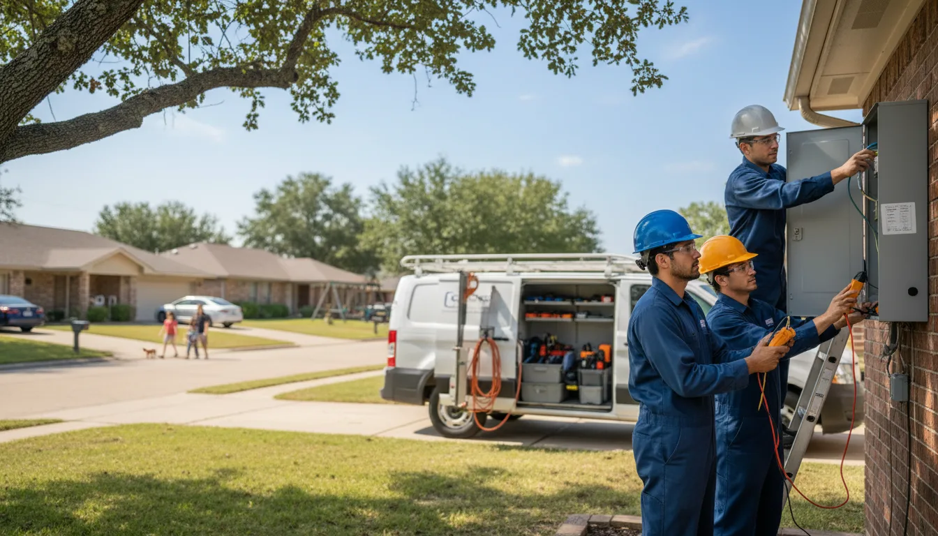 Certified electrician providing emergency electrical services in Corn, OK
